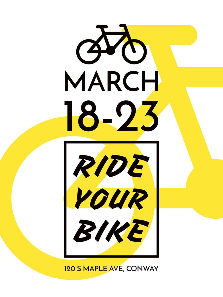 Cycling Event announcement simple Bicycle Icon — ein Design erstellen Cycling Event announcement simple Bicycle Icon — ein Design erstellen