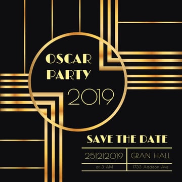 Annual Academy Awards party invitation