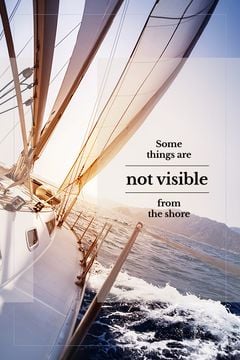 white sailing boat with inspirational quote