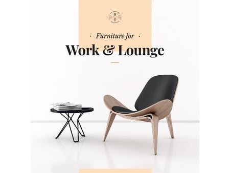 Furniture for Work and Lounge Modern Designer Chair Presentation Design Template