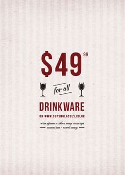 Drinkware Sale Glass with red wine