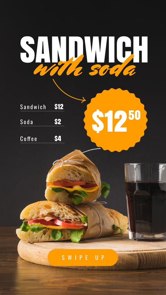 Fast Food Offer with Sandwiches — Створити дизайн Fast Food Offer with Sandwiches — Створити дизайн