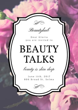 Beauty talks invitation