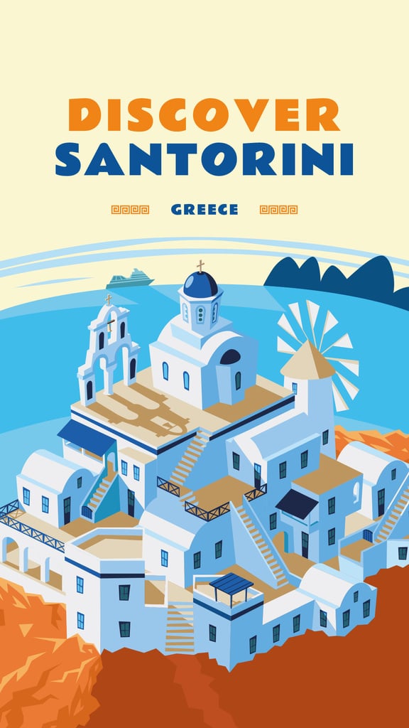 Santorini city view — Створити дизайн Santorini city view — Створити дизайн