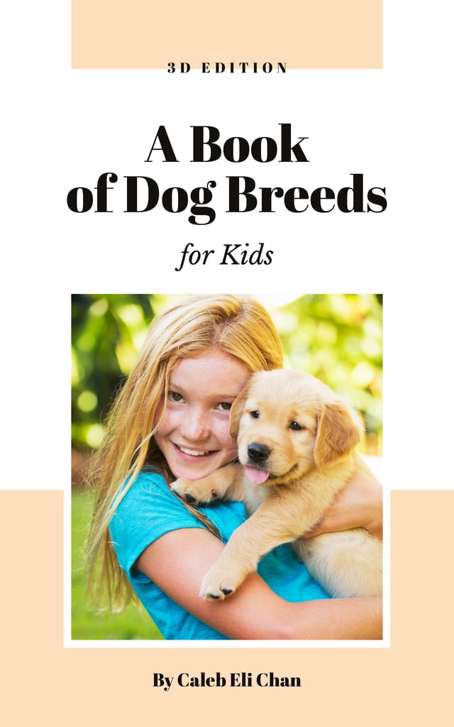 Dog Breeds Guide Girl Playing with Puppy — Создать дизайн Dog Breeds Guide Girl Playing with Puppy — Создать дизайн