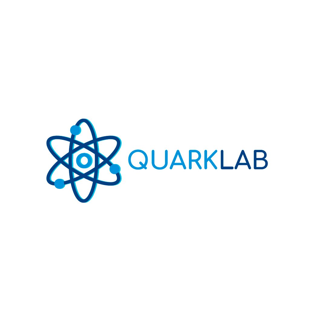 Lab Research with Atom Icon in Blue — Create a Design Lab Research with Atom Icon in Blue — Create a Design