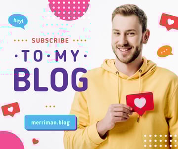 Blog Advertisement Man Holding Heart Icon