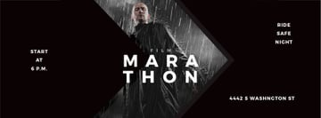 Film Marathon Ad Man with Gun under Rain