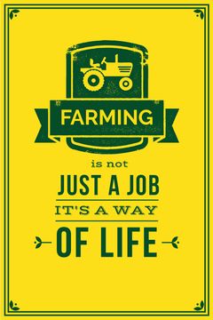 Agricultural Quote Tractor Icon in Yellow