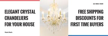 Elegant Crystal Chandelier Ad in White