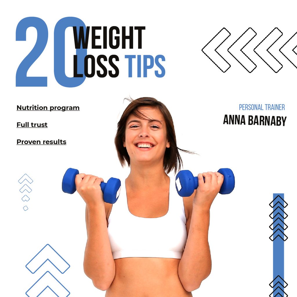 Woman Training with Dumbbells for Weight Loss — Создать дизайн Woman Training with Dumbbells for Weight Loss — Создать дизайн