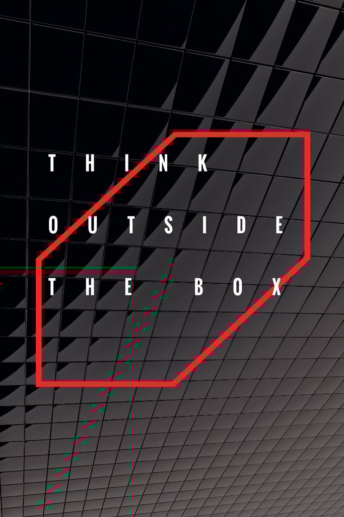 Think outside the box citation — ein Design erstellen Think outside the box citation — ein Design erstellen
