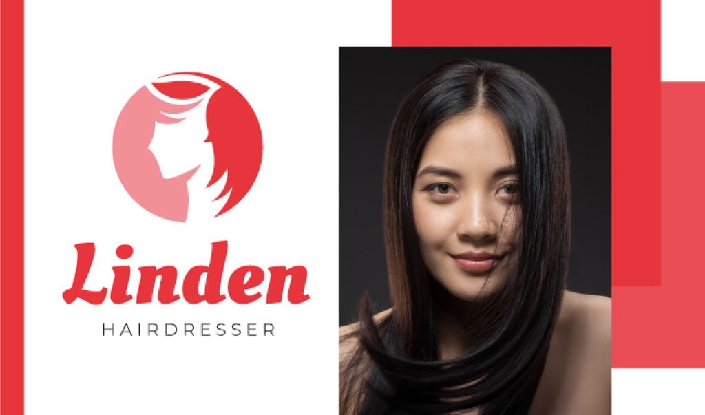 Hair Salon Ad with Woman with Brunette Hair — Створити дизайн Hair Salon Ad with Woman with Brunette Hair — Створити дизайн