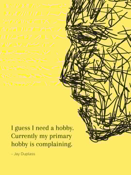 Hobby Quote with creative Portrait