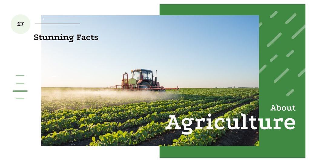 Agriculture Facts Tractor Working in Field | Facebook Ad Template — Создать дизайн Agriculture Facts Tractor Working in Field | Facebook Ad Template — Создать дизайн