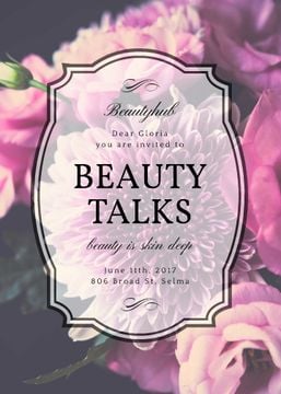 Beauty Event announcement on tender Spring Flowers