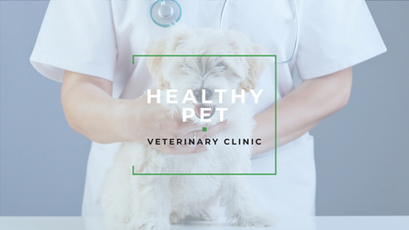 Healthy pet veterinary clinic Youtube Design Template