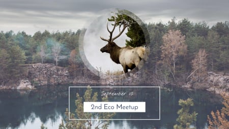 Deer in Natural Habitat FB event cover Design Template