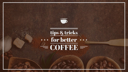 Brewing Coffee Tips with Roasted Beans Youtube Design Template