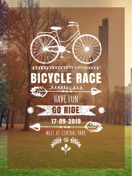 Bicycle race announcement in Park