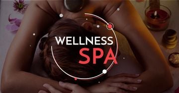 Wellness Spa Ad Woman Relaxing at Stones Massage