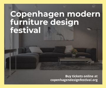 Interior Decoration Event Announcement Sofa in Grey