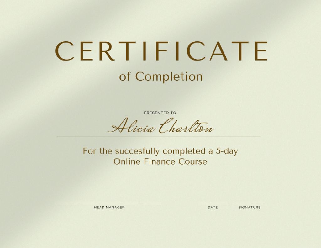 Young woman reading in library Online Instagram Template - Crello Inside Class Completion Certificate Template