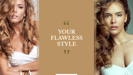 Style Quote with Women with Curly hair Youtube Design Template