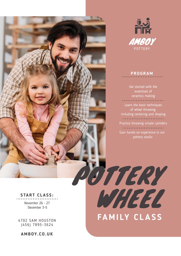 Pottery Classes Father with Daughter — ein Design erstellen Pottery Classes Father with Daughter — ein Design erstellen