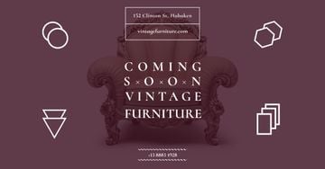 Vintage furniture shop Opening Ad