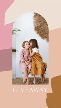 Giveaway announcement with Kids sharing Secret