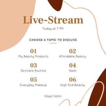 Live Stream Ad of Beauty topics
