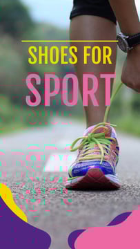 Shoes Sale Offer with Runner tying shoelaces