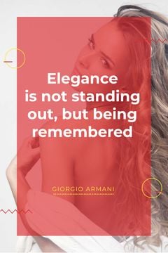 Elegance quote with Young attractive Woman