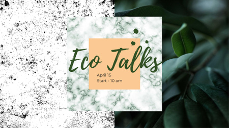 Eco Event Announcement with Green Plant FB event cover Design Template