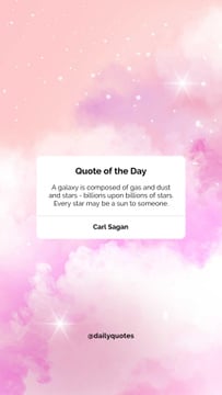 Quote of the day on pink Sky