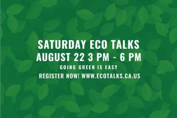 Saturday eco talks