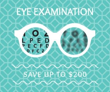 Clinic Promotion Eye Examination Offer in Blue