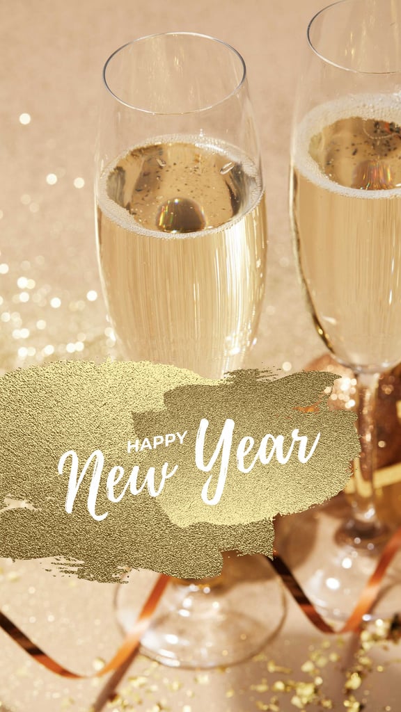 New Year Party Champagne in Glasses — Create a Design New Year Party Champagne in Glasses — Create a Design
