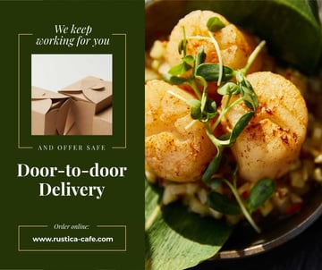Food Delivery Offer with Tasty Dish