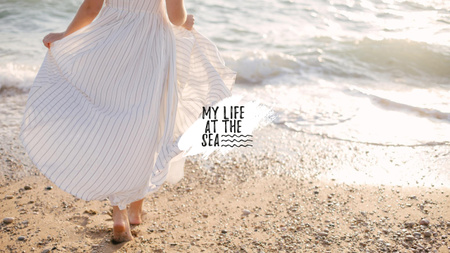 Travel inspiration with Girl by the Sea Youtube Design Template