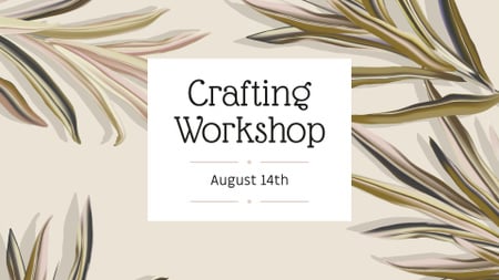 Crafting Workshop Announcement FB event cover Design Template
