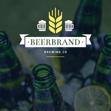 Brewing company Ad with Beer Bottles