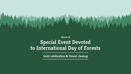 Forest Day Announcement FB event cover Design Template