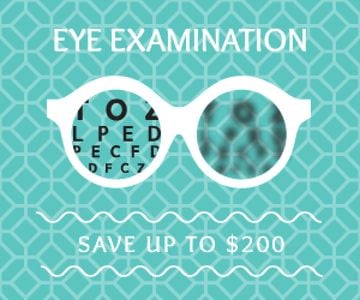 Clinic Promotion Eye Examination Offer in Blue
