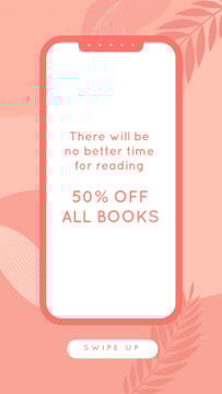E-reading Offer on Pink Leaves backround
