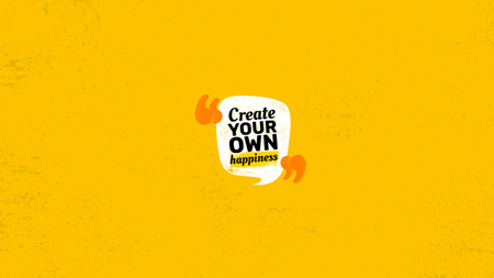 Inspiration Quote in yellow Youtube Design Template