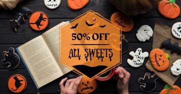 Halloween Cookies Sale with Pumpkin