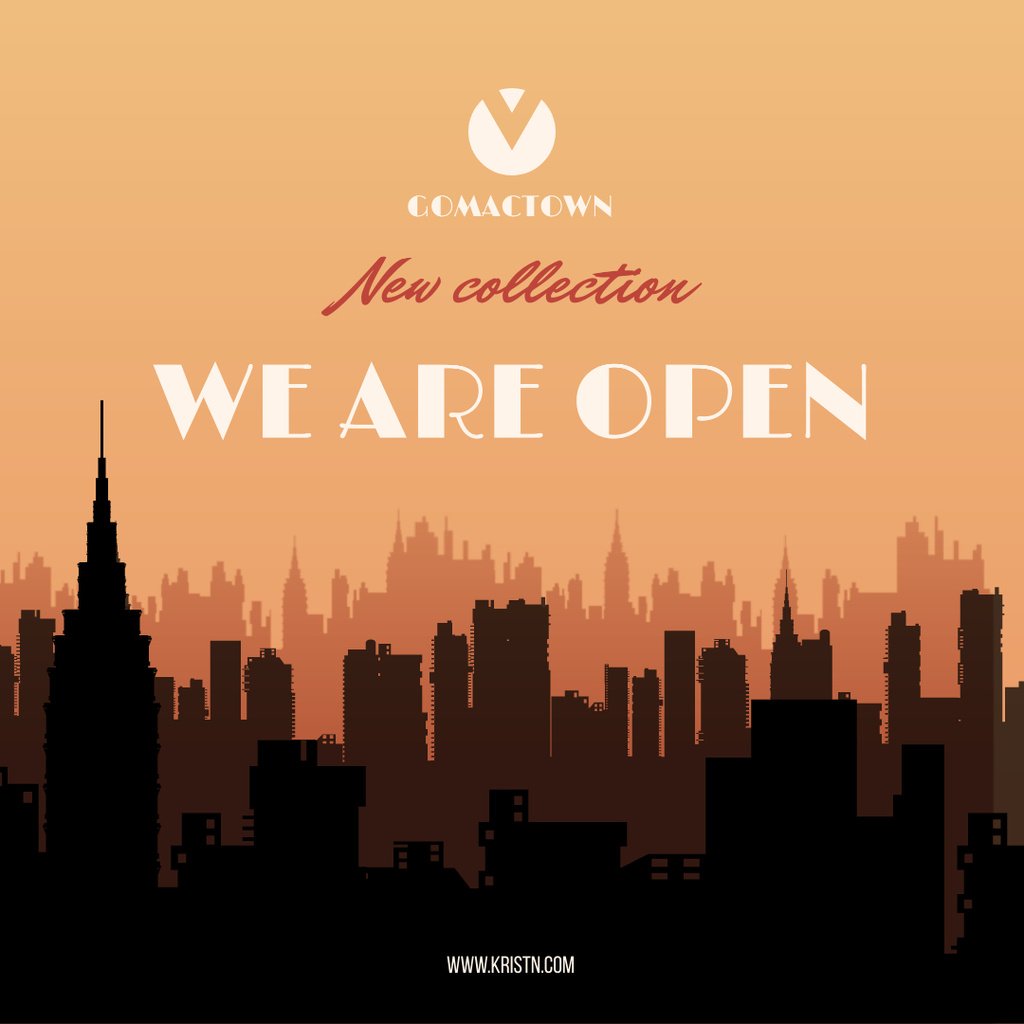 Modern City Silhouettes in Orange — Create a Design Modern City Silhouettes in Orange — Create a Design