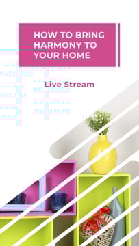 Home Decor with Colorful Shelves and Vase